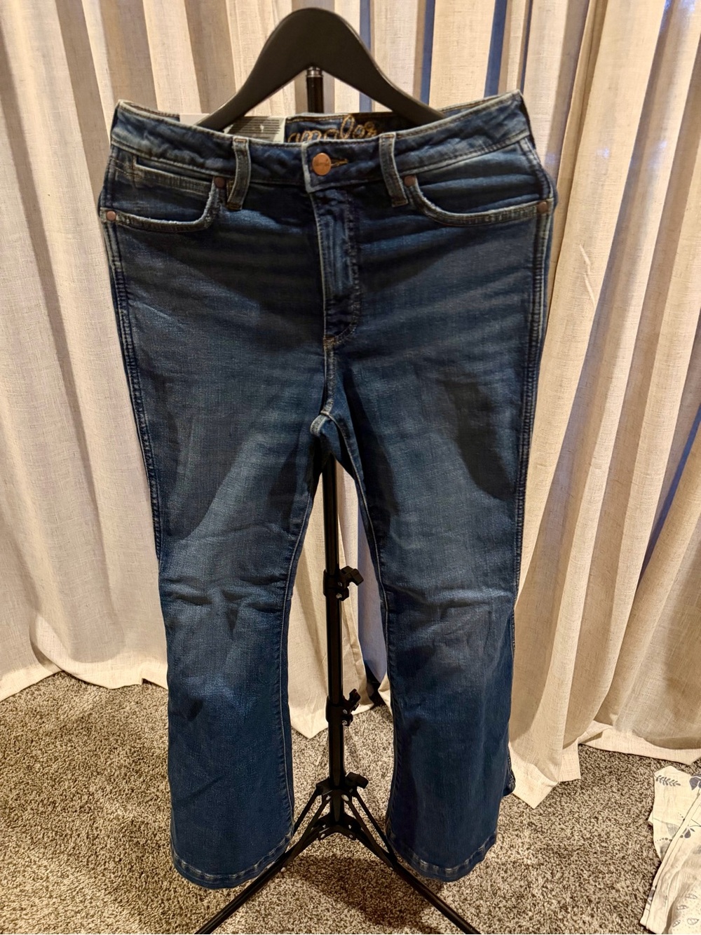 Wrangler Women's Dark Blue Straight-Leg Jeans